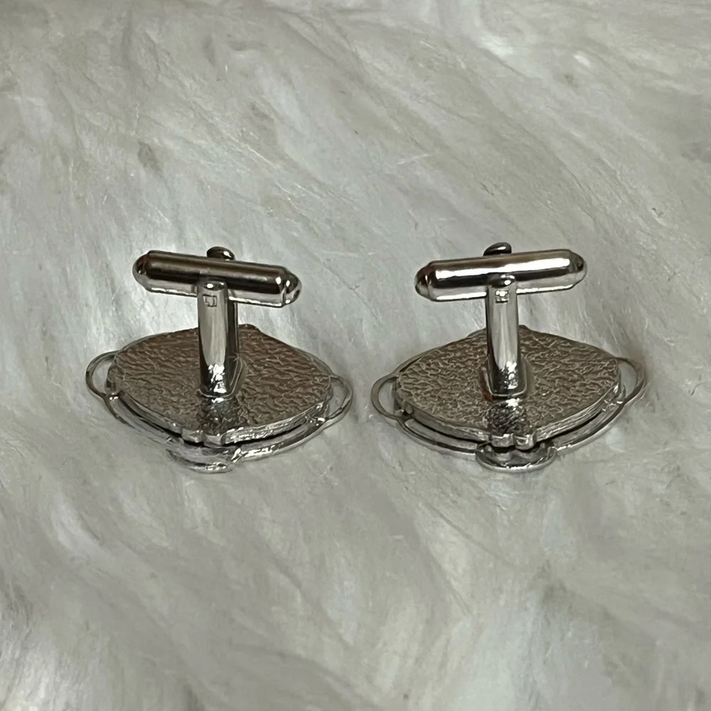 Vintage Classy Smoky Gray Cuff Links